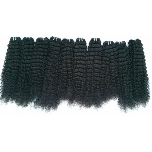 steamed kinky curly hair