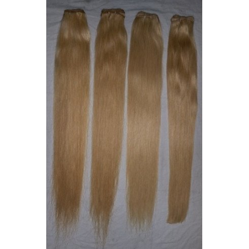 Temple straight  blonde hair