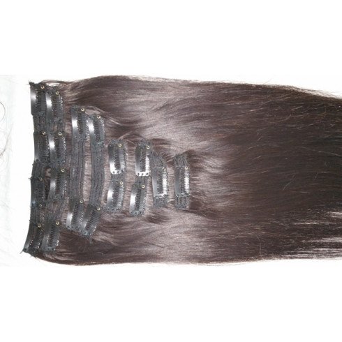 straight clip in hair extension