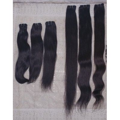 Natural straight hair extensions