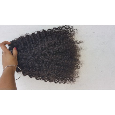 Raw curly single donor hair