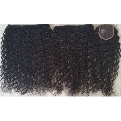 Steamed processed tight curly hair