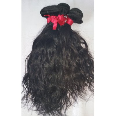 Natural single donor wavy hair 