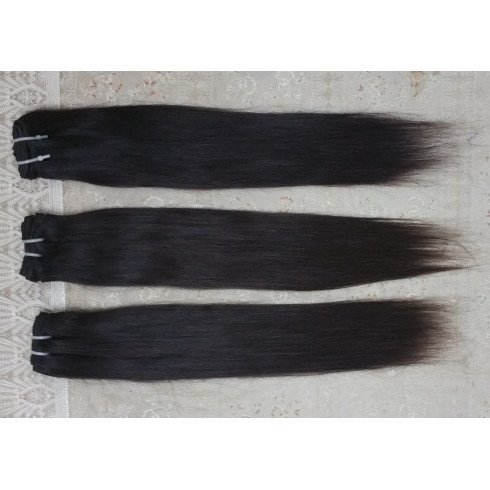 Indian, Single Drawn, Silky Straight Human Hair Temple straight hair