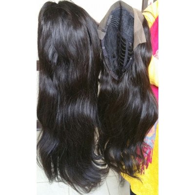 natural straight Front lace wigs