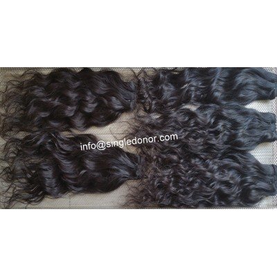 Raw unprocessed curly & wavy hair 