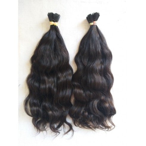 I tip remy human hair extensions Loose wave Natural Color,100% human hair