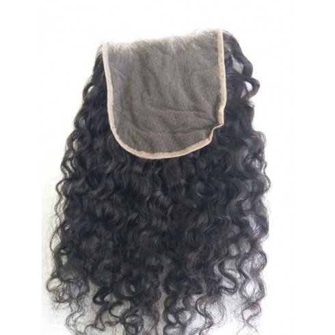 100% Raw Natural curly lace closure,Transparent Lace Unprocessed curly closure