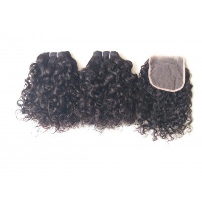 Loose curly hair closure