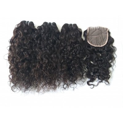 Unprocessed curly closure