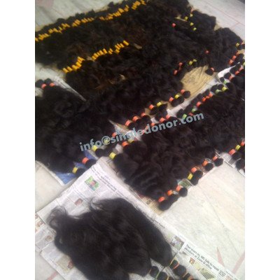 Raw material Unstitched ponytails Raw material Unstitched ponytails