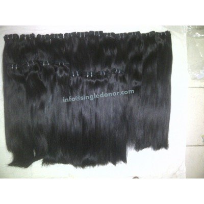 Machine weft human hair