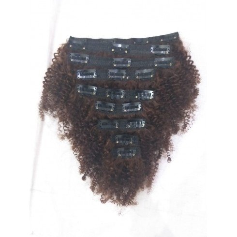 100% virgin Brazilian hair extension Clip-in Human Hair