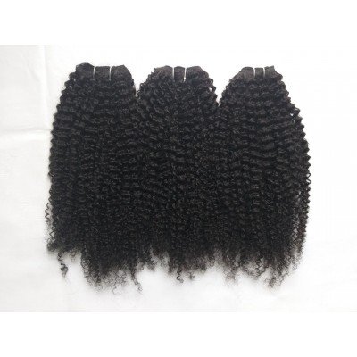 Afro Steamed Kinky Curly Hair, 100% Human Hair Extensions Afro Steamed Kinky Curly Hair, 100% Human Hair Extensions