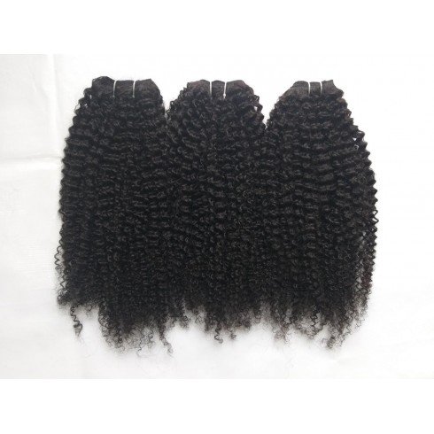 Afro Steamed Kinky Curly Hair, 100% Human Hair Extensions