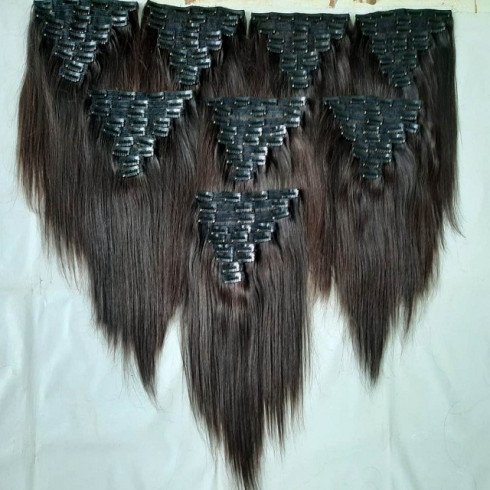 Straight Clip in hair extensions