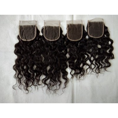 Raw wavy lace closure