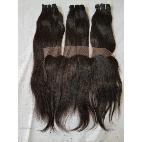 Raw indian straight hair