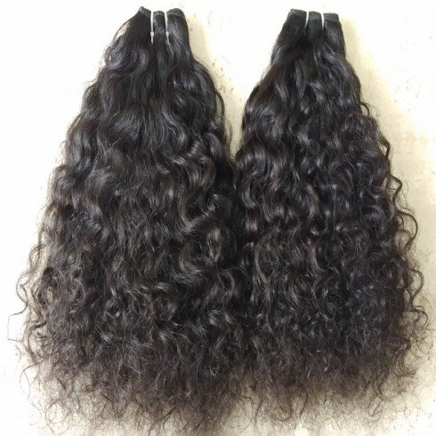 Natural temple curly hair